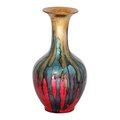 Heather Ann Creations Heather Ann Creations W1296-243 Phoebe 18 in. Foiled & Lacquered Ceramic Vase - Multi-Color W1296-243